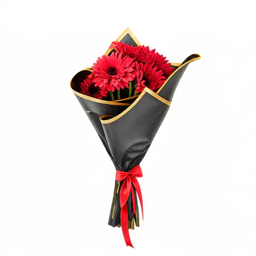 Kırmızı Gerbera Buketi (5'li - ~40 cm) – Sihirli Buket Eskişehir ürün fotoğrafı