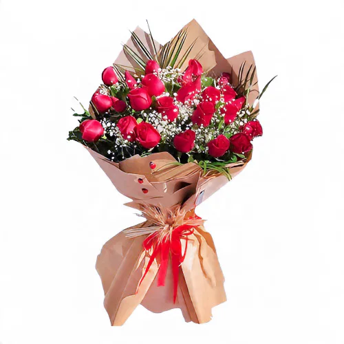 Kırmızı Gül Buketi (25'li - ~ 40 cm) – Sihirli Buket Eskişehir ürün fotoğrafı