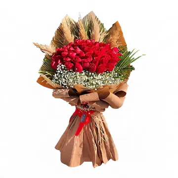 Kırmızı Gül Buketi (50'li - ~ 40 cm) – Sihirli Buket Eskişehir ürün fotoğrafı