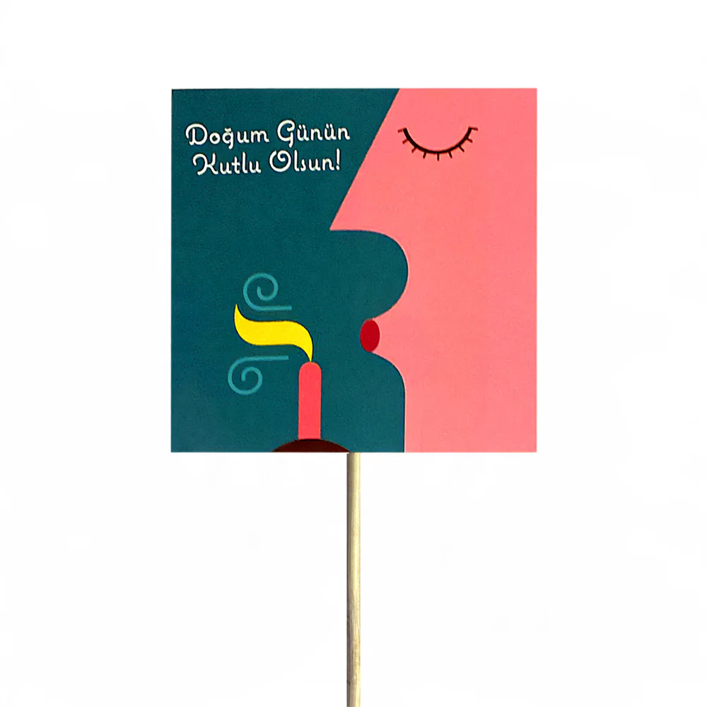 Doğum Günün Kutlu Olsun Kartı (8 x 8 cm) – Sihirli Buket Eskişehir ürün fotoğrafı