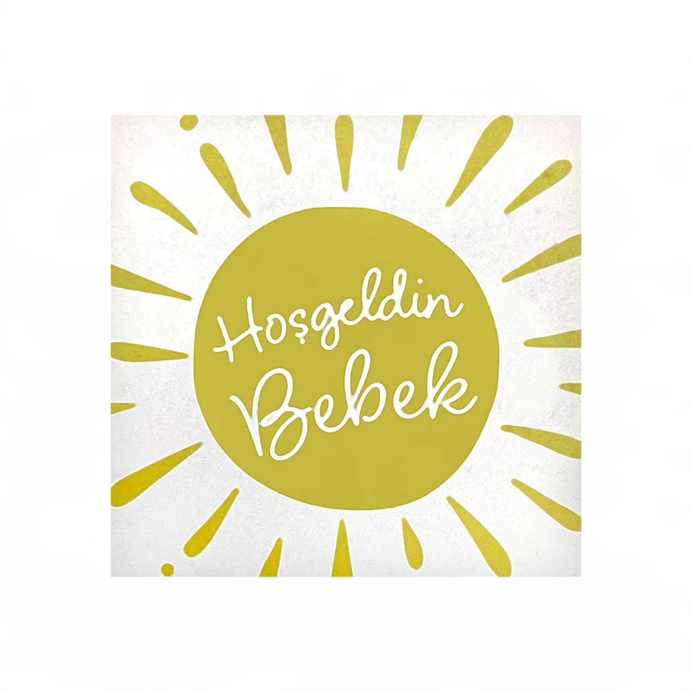 Hoş Geldin Bebek Kartı (8 x 8 cm) – Sihirli Buket Eskişehir ürün fotoğrafı